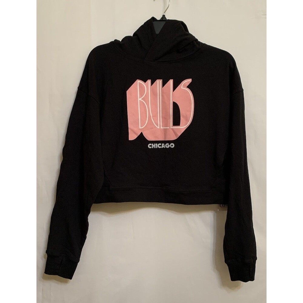 Lusso Womens Size Medium Hoodie Chicago Bulls Layla World Tour Cropped Pullover